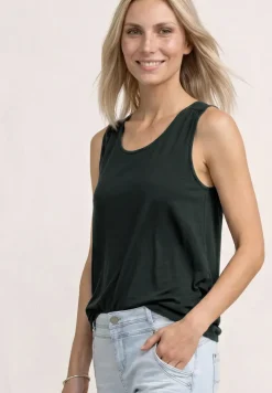 Top aus Jersey mit Elastiksaum