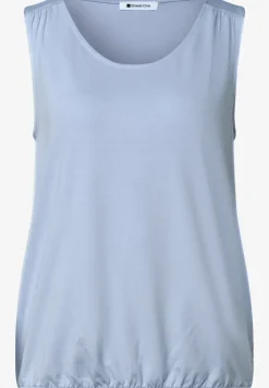 Top aus Jersey mit Elastiksaum