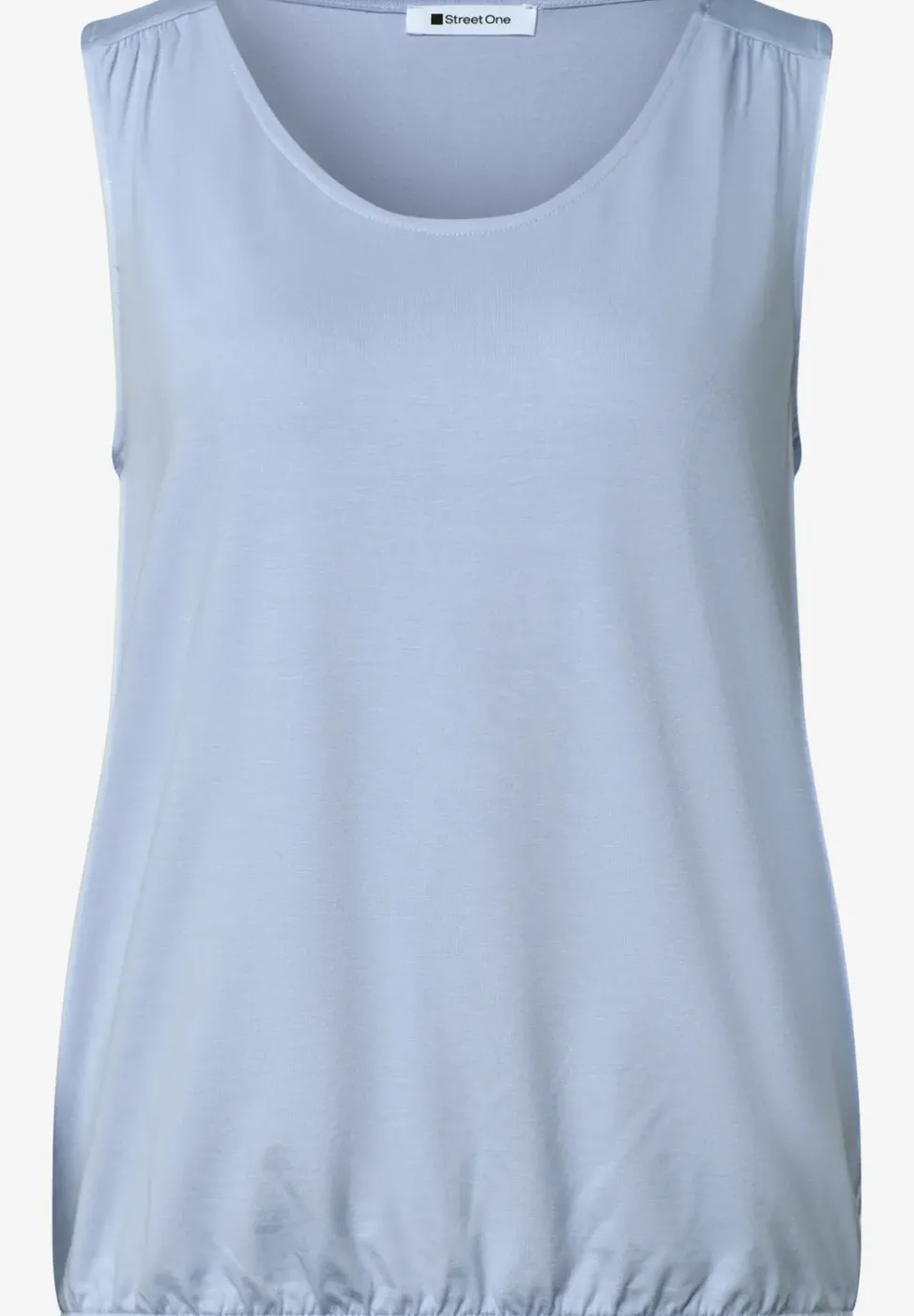Top aus Jersey mit Elastiksaum