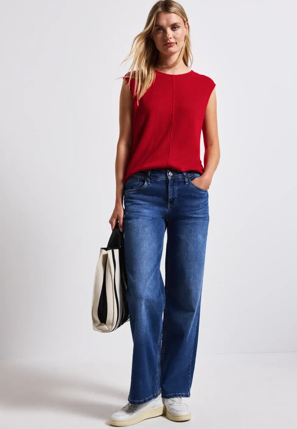 Top im Strick-Look