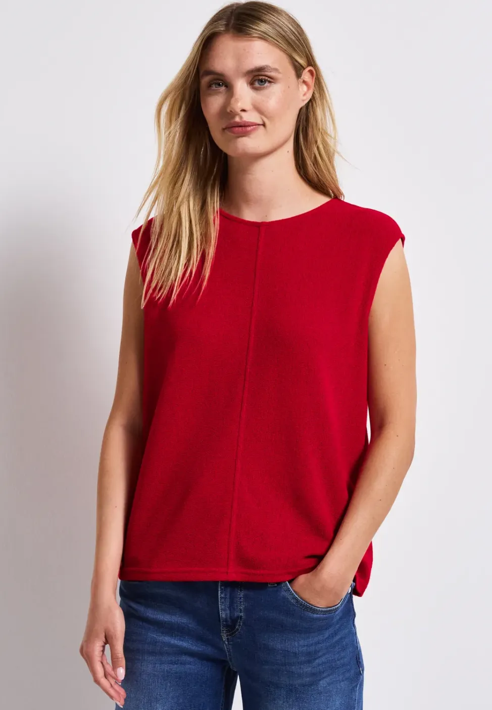 Top im Strick-Look