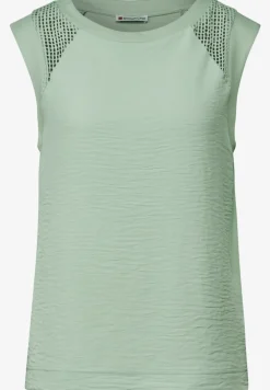 Top mit Mesh-Details
