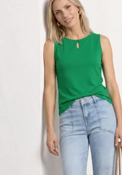 Top mit Rundhals und Cut-Out-Detail