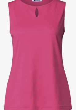 Top mit Rundhals und Cut-Out-Detail