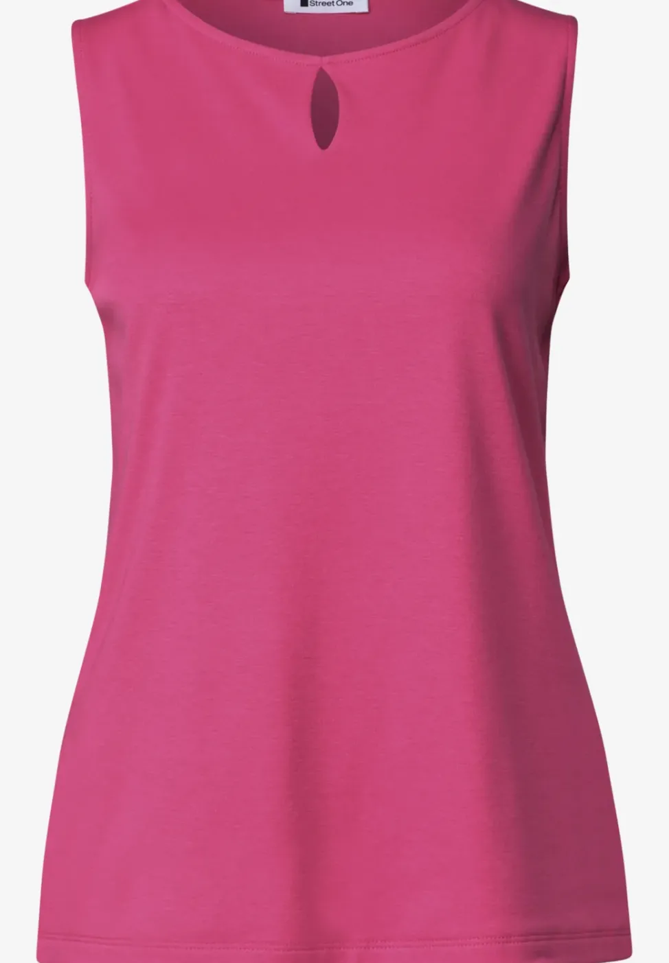 Top mit Rundhals und Cut-Out-Detail