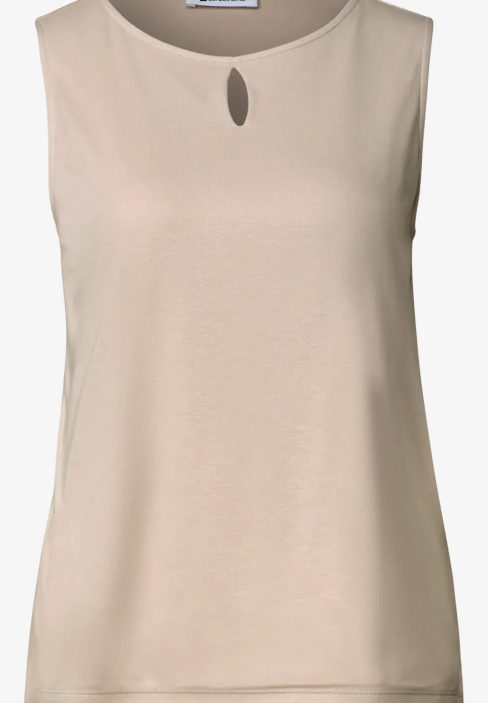 Top mit Rundhals und Cut-Out-Detail
