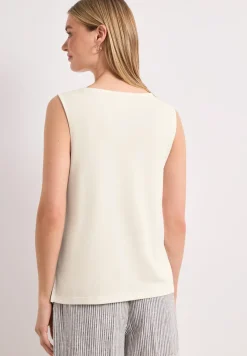 Top mit Rundhals und Cut-Out-Detail