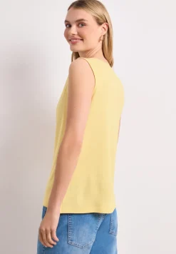 Top mit Rundhals und Cut-Out-Detail
