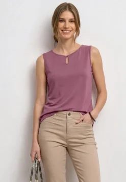 Top mit Rundhals und Cut-Out-Detail