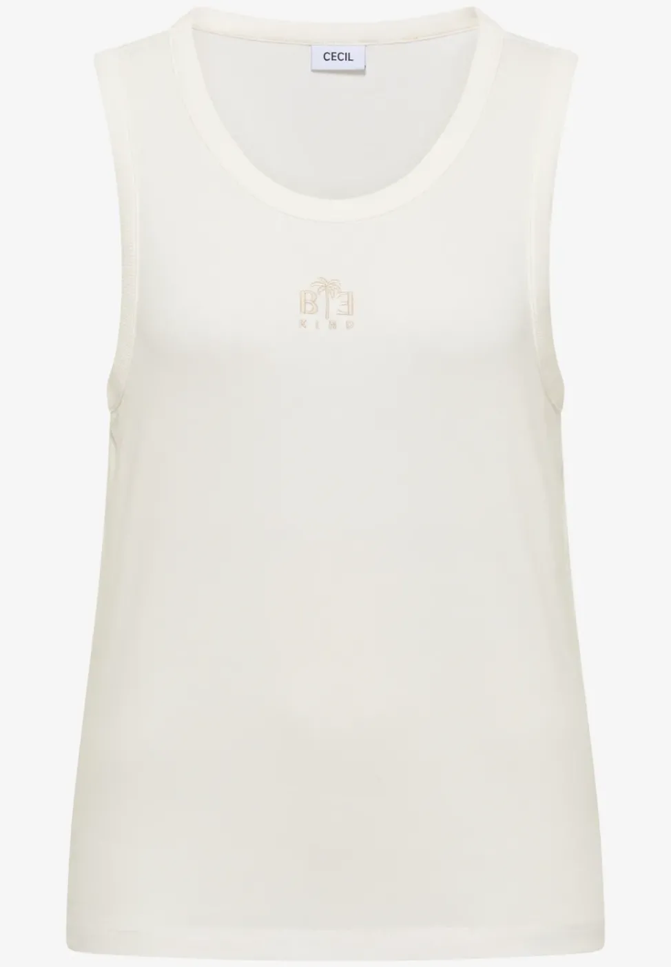 Top mit Rundhals und Embroidery-Detail