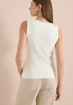 Top mit Rundhals und Embroidery-Detail