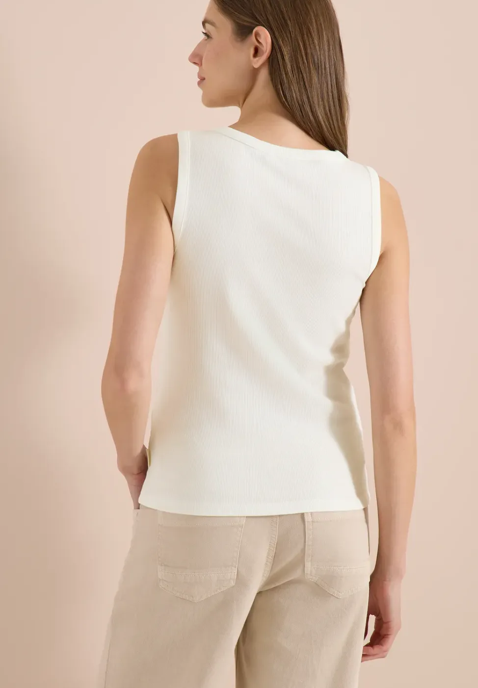 Top mit Rundhals und Embroidery-Detail