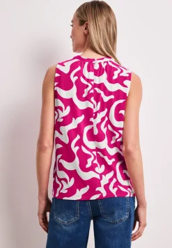 Top mit Rundhals und Grafikprint