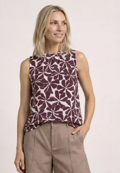 Top mit Rundhals und Print