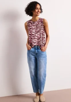 Top mit Rundhals und Print