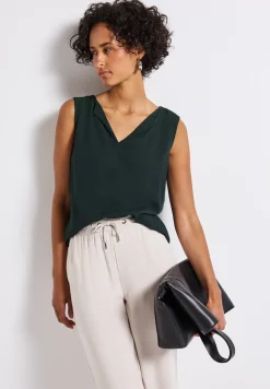 Top mit Split Neck
