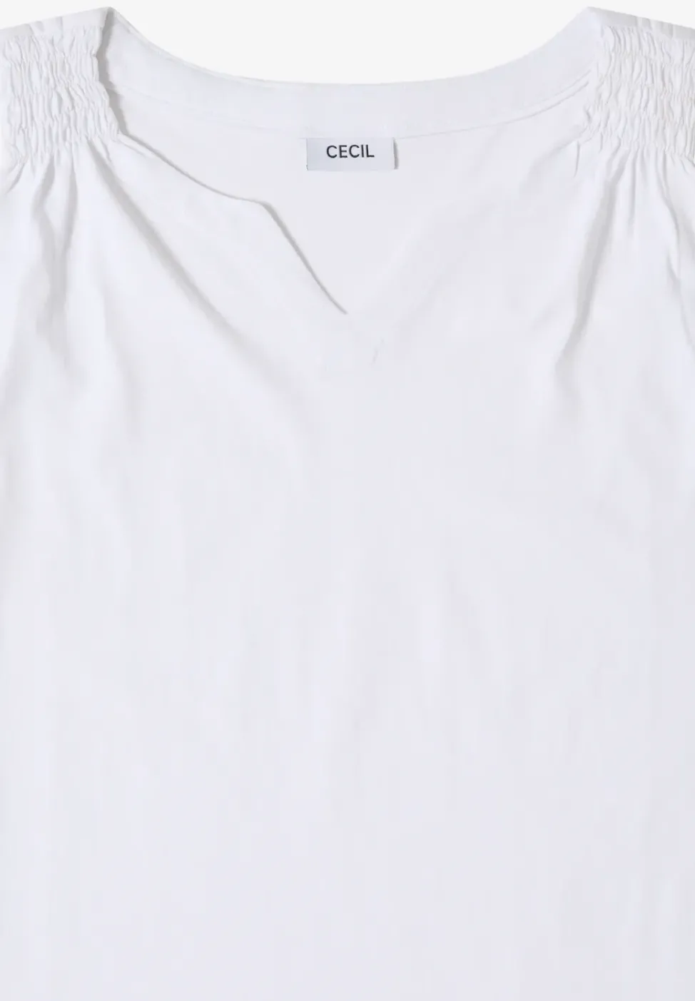 Top mit Split Neck in Unifarbe