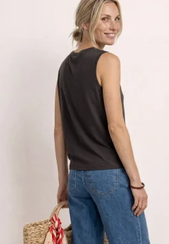 Top mit V-Neck und Crochet-Tape