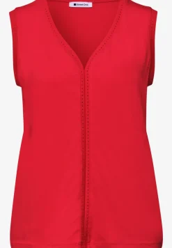 Top mit V-Neck und Crochet-Tape