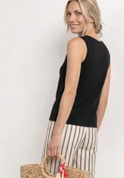 Top mit V-Neck und Crochet-Tape