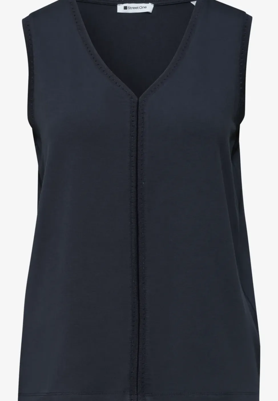 Top mit V-Neck und Crochet-Tape