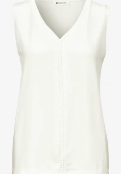 Top mit V-Neck und Crochet-Tape