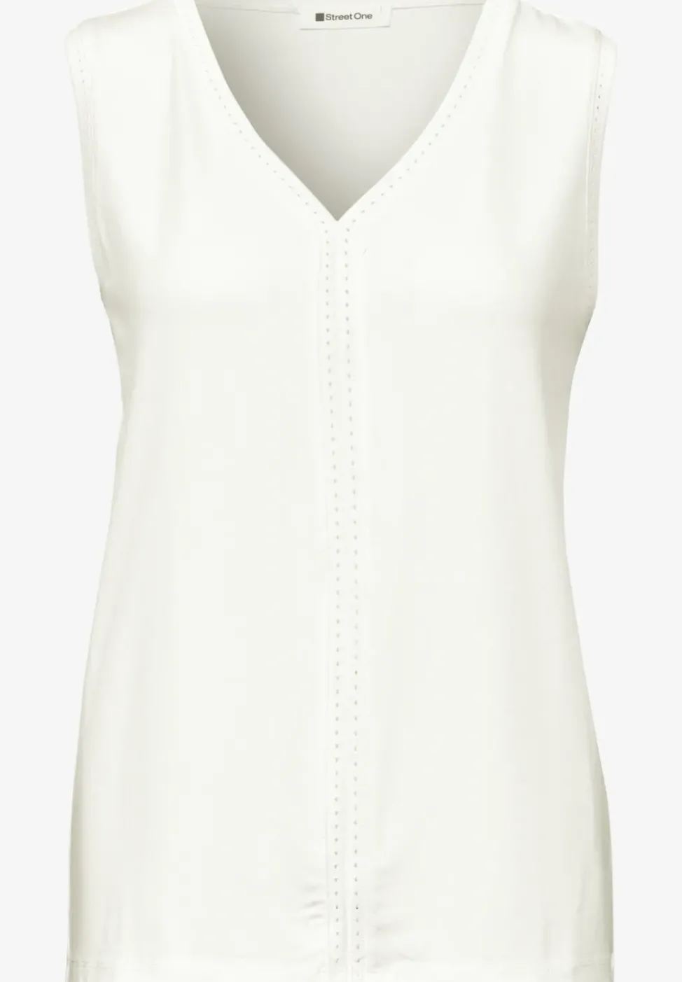 Top mit V-Neck und Crochet-Tape