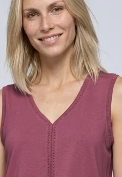 Top mit V-Neck und Crochet-Tape