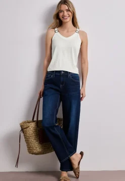 Top mit V-Neck und Deko-Detail