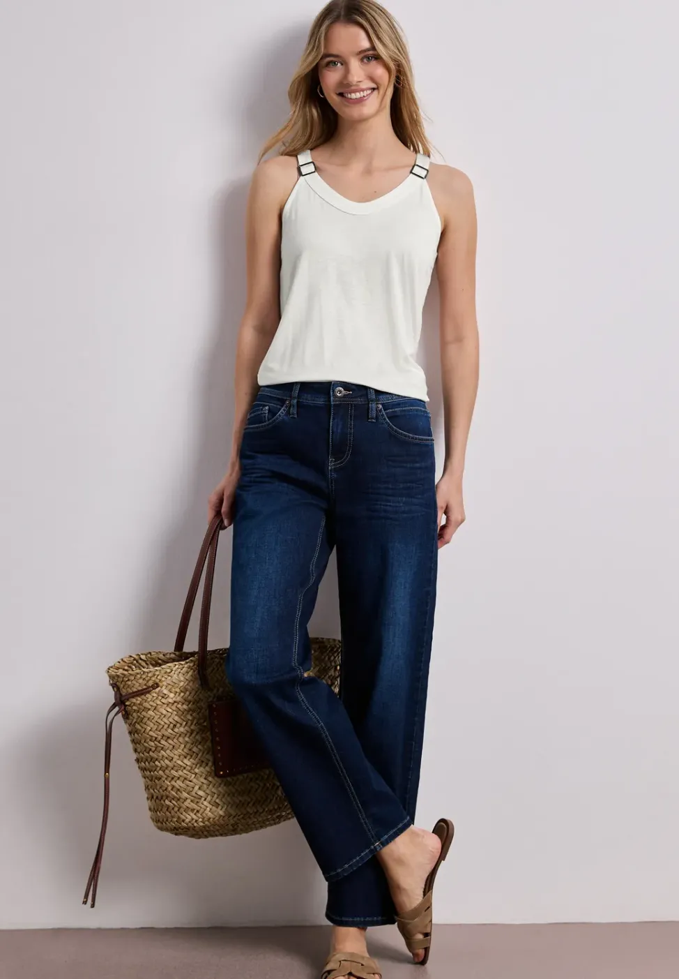 Top mit V-Neck und Deko-Detail