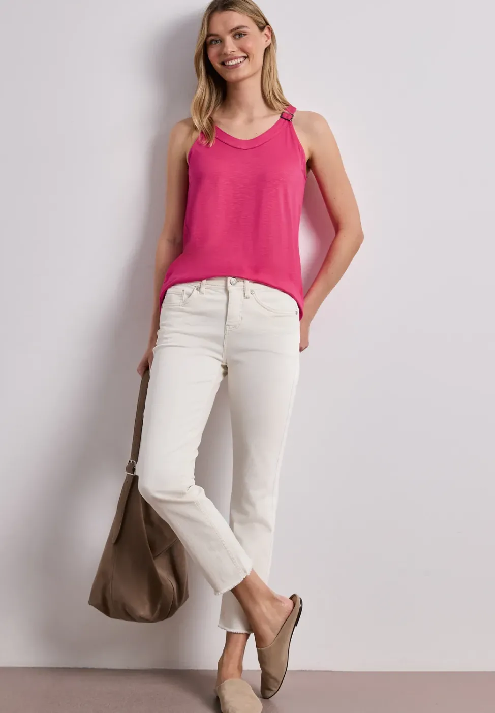 Top mit V-Neck und Deko-Detail