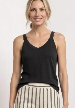 Top mit V-Neck und Deko-Detail