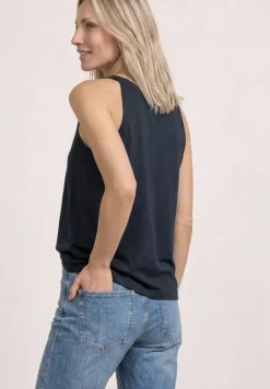 Top mit V-Neck und Deko-Detail