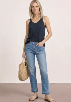 Top mit V-Neck und Deko-Detail