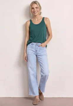 Top mit V-Neck und Deko-Detail