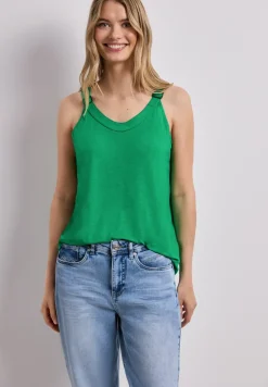 Top mit V-Neck und Deko-Detail