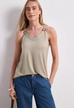 Top mit V-Neck und Deko-Detail