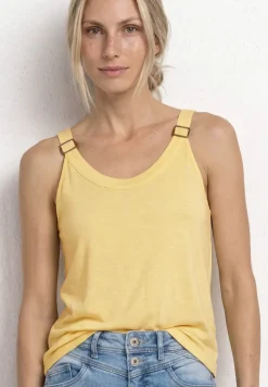 Top mit V-Neck und Deko-Detail