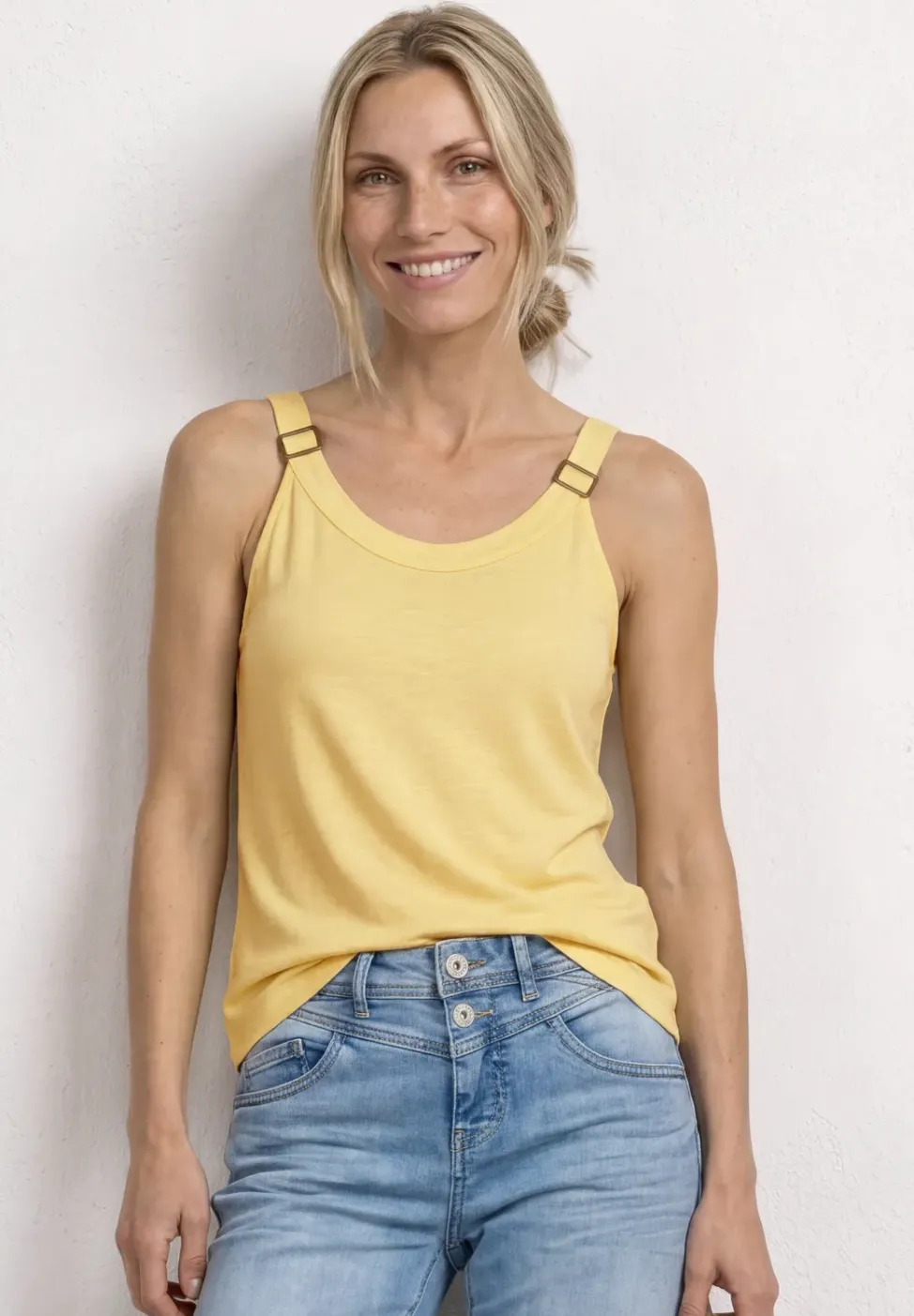 Top mit V-Neck und Deko-Detail