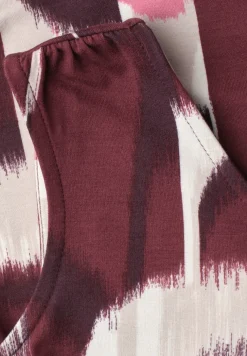Top mit V-Neck und Elastiksaum