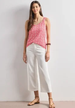 Top mit V-Neck und Knotendetail