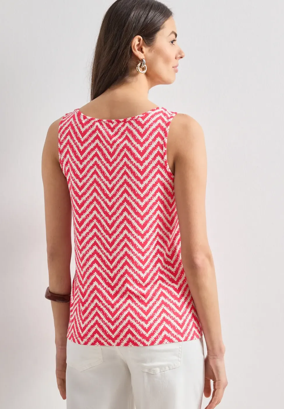 Top mit V-Neck und Knotendetail