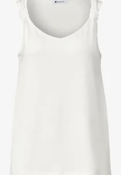 Top mit V-Neck und Knotendetail