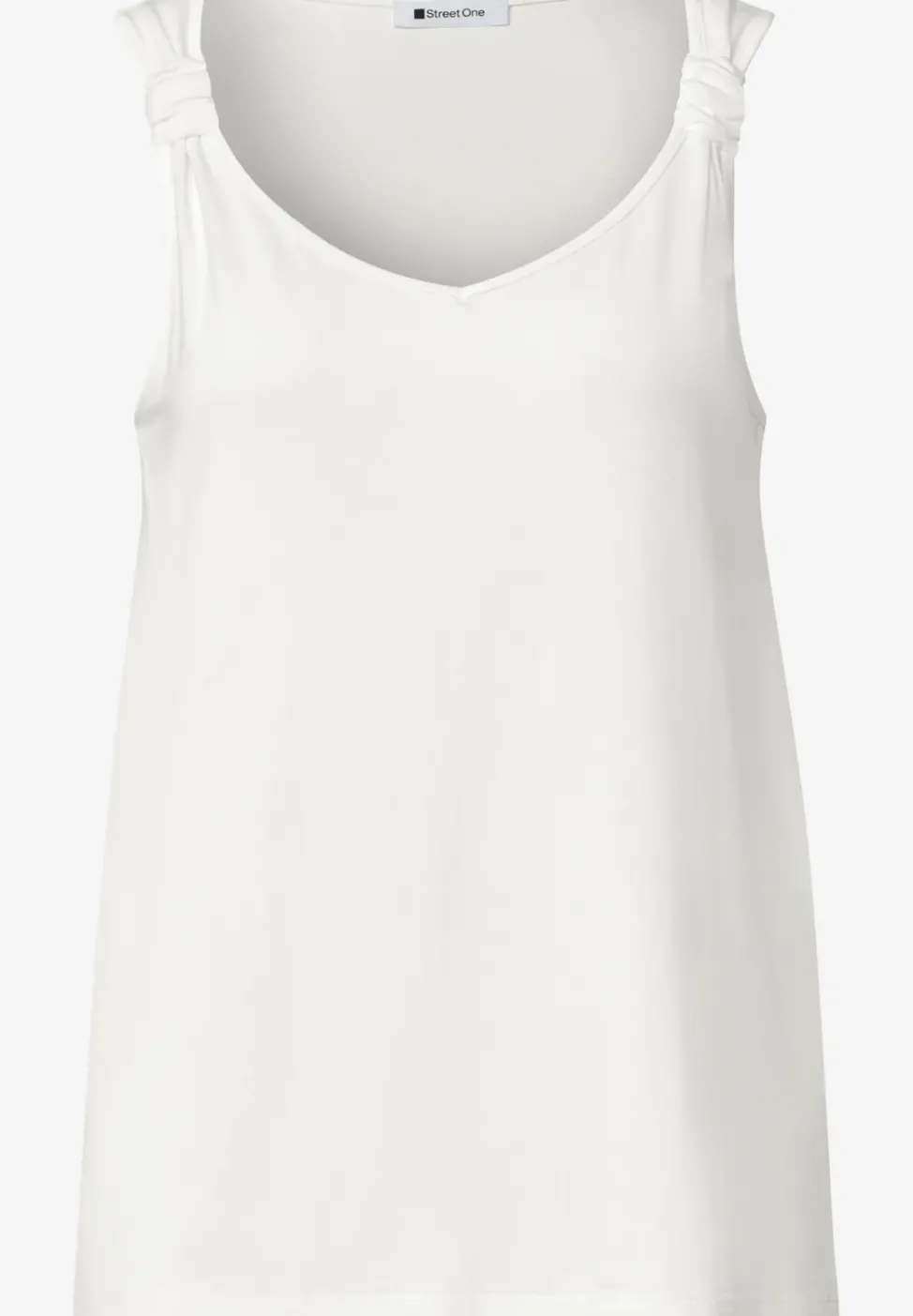 Top mit V-Neck und Knotendetail