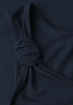 Top mit V-Neck und Knotendetail