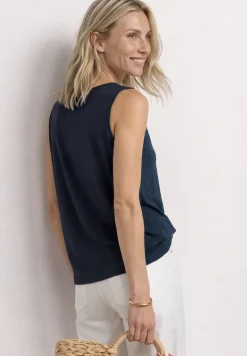 Top mit V-Neck und Knotendetail