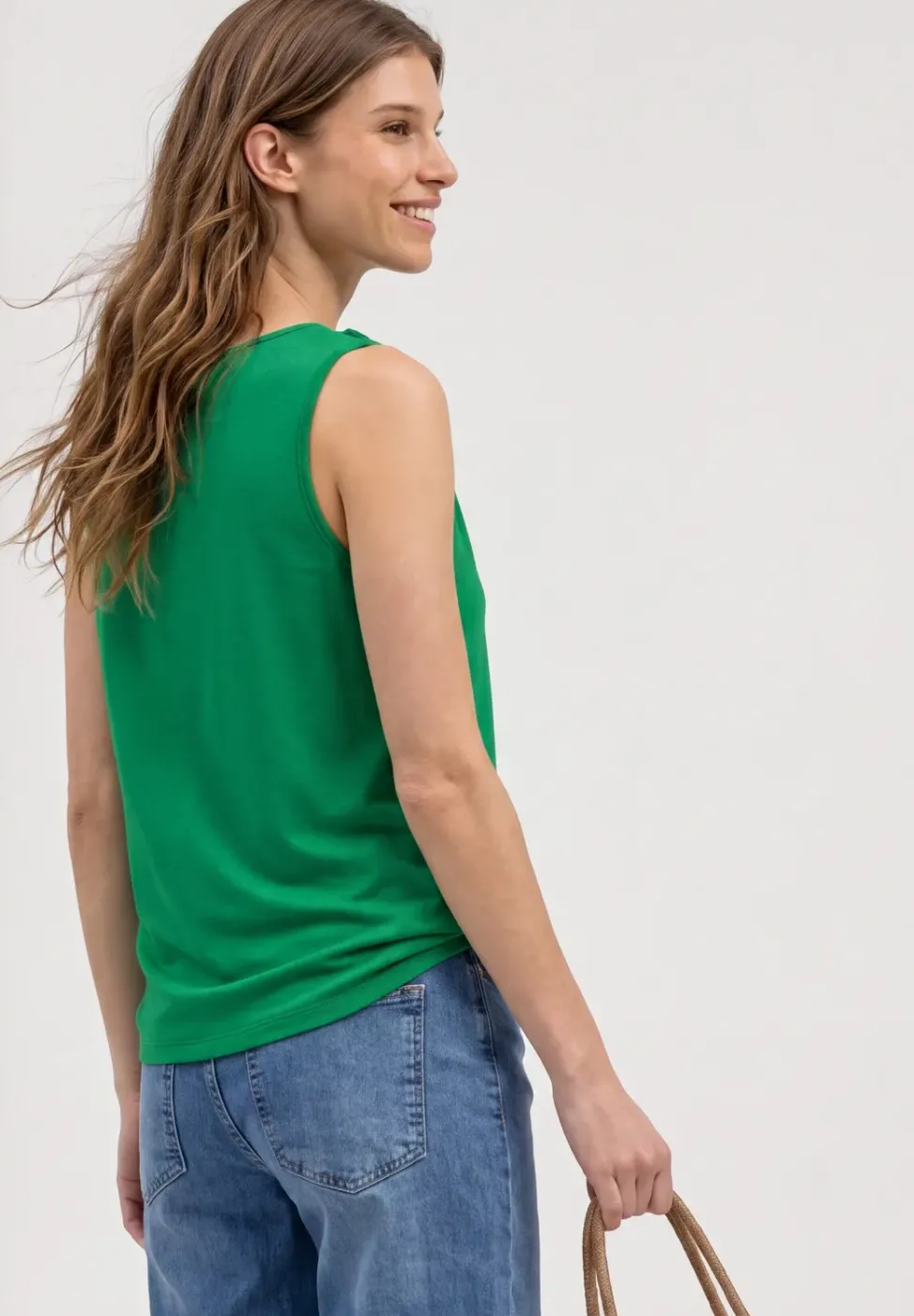 Top mit V-Neck und Knotendetail