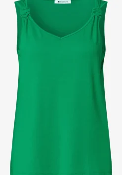 Top mit V-Neck und Knotendetail
