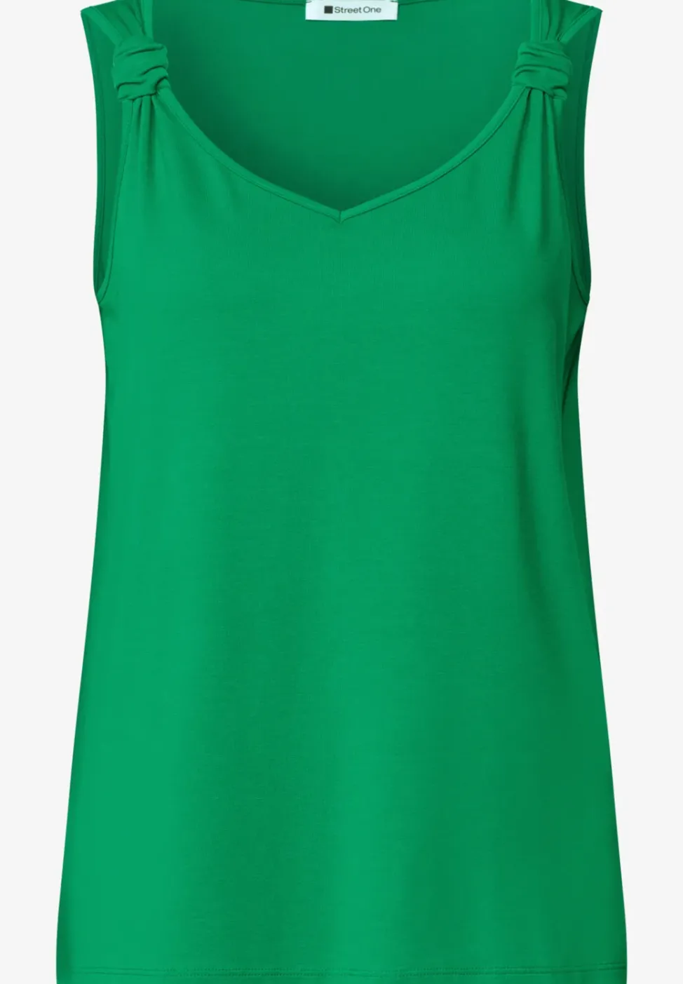 Top mit V-Neck und Knotendetail