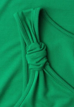 Top mit V-Neck und Knotendetail